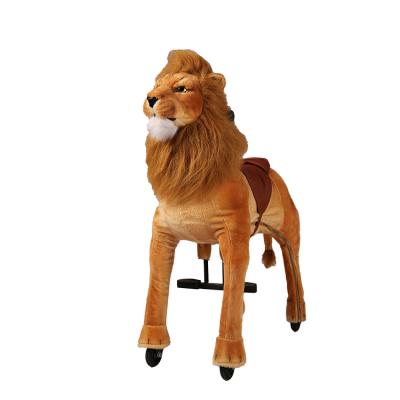 China Ride on Toy Battery and Coin Operated Plush Animal Riding Toys, Plush Toy Lion for Adult and Kids Riding for sale