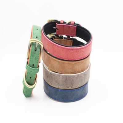 China Personalized New Design PU Leather Pet Collar Dog Neck Band Solid Solid Soft Collar Suitable for Puppy and Cat for sale