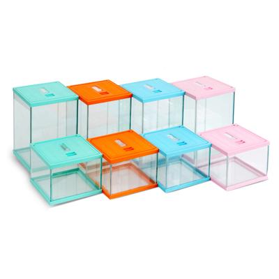 China Viable High Quality Transparent Reptiles Feeding Box Acrylic Feeding Box Collectible Animal Small Pet Feeding Box For Zoos&Aquarium for sale