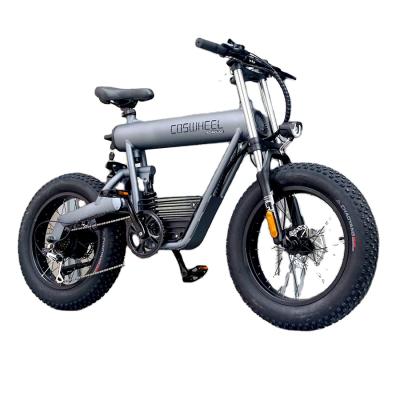 China aluminum alloy fat bike 500w48v ebike coswheelt20 electric bike 15ah mountainbike 20 inch for sale