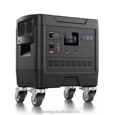 China USB RV Deep Camper LiFePO4 Inverter Camping Battery 12V Outdoor Cycle DC AC Generator Backup Battery 2000W Solar Portable Power Station for sale