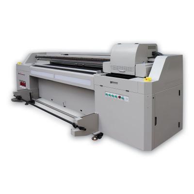 China Machinery Repairs Workshop 1.8m 5.9ft UV Hybrid Roll And Plate Printing Machinery Leather Digital UV Inkjet Printers for sale