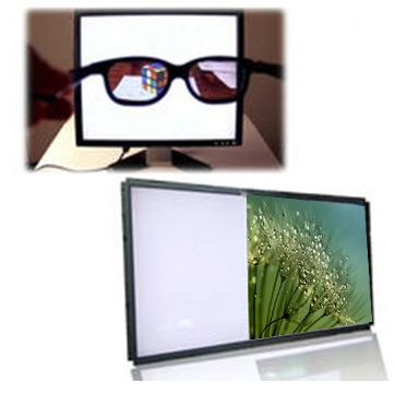 China Touch Screen 43 Inch Backlight Free Transparent LCD Screen With Polarizer Film Removed for sale