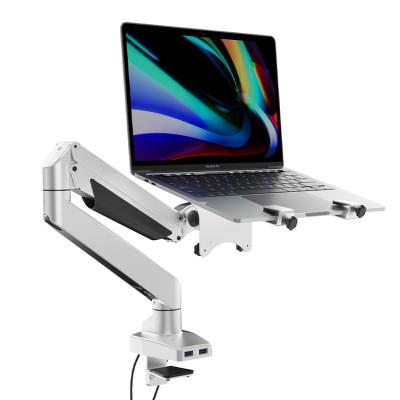 China Height Adjustable Aluminum Flexible Monitor Arm CS106U Desktop Clamp LCD Arm VESA 100*100 Monitor Bracket for sale