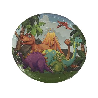 China Dinosaur Paper Plates Dinosaur Family Party Paper Supplies for sale