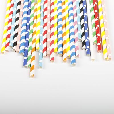 China Biodegradable Paper Straws Paper Rainbow Bar Paper Drinking Straws 25pcs Per Pack for sale