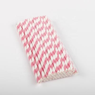 China Wholesale 25pc Paper Rose Disposable Paper Straw for sale