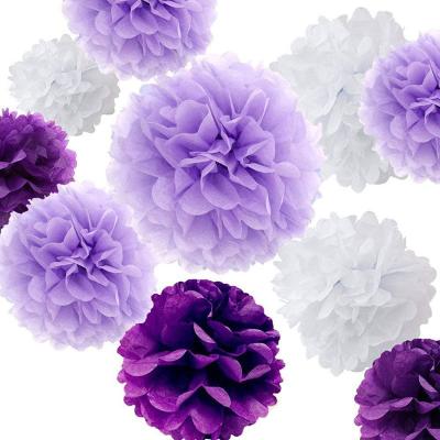 China Tissue Paper Hanging Decorations Home Party Decorations Pom Poms Flowers for sale