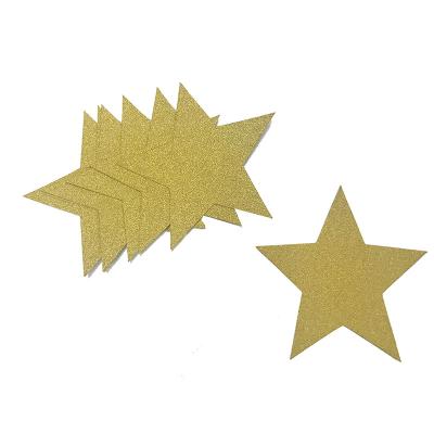 China Glitter Baby Shower Birthday Wedding Party Room Door Festival Glitter Star Decoration Gold Paper Garland for sale