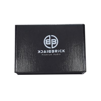 China Recyclable Custom Logo Recycle Full Black Printed Foldable Paper Packaging Storage Box For Mail Paper Box for sale