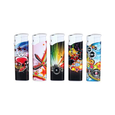 China 2021 Factory Wholesales Refillable Turbo Lighter Rechargeable Art Candle Lighter Electric Cigarette Stylish Windproof Lighter for sale