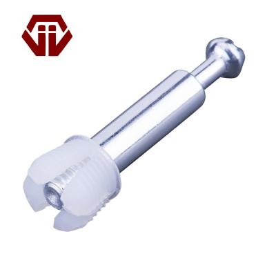 China Traditional Furniture Hardware Connector 3 in 1 Plastic Mini Furniture Connecting Bolt Fitting Quick-Install 4-Leaf Recessed Part Nut for sale