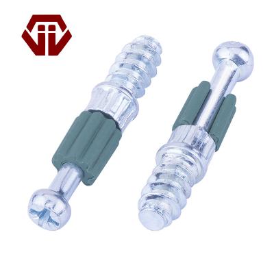 China Modern Two-in-One Hardware Connectors Screws Nuts Eccentric Wheels Bed Wardrobe Drawers Fastening Accessories for sale