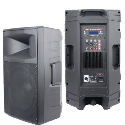 China outdoor plastic active speaker 15inch mp3 speaker pro bluetooth sound box PLASTIC for sale