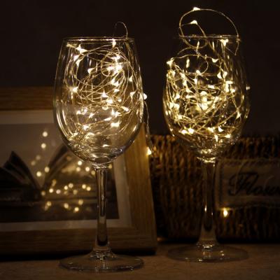 China Copper Wire String Lights Christmas Decorations Outdoor Decoration Fairy Starry String Lights Copper Wire Lights Firefly Battery Operated Lights for sale