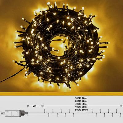 China Best Selling Style Classic Permanent Connector 10m 20M 30M 50M 100M String Waterproof New 2022 Holiday Christmas Led Lights for sale