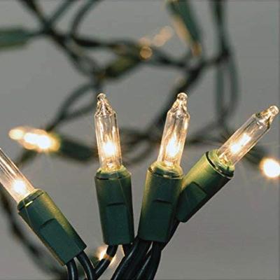 China Outdoor 21ft Mini Connectable Incandescent Decoration 100 Count 120V Certified Clear Christmas Tree String Lights for sale