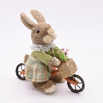 China Fashional in Sale Foam Body Position Decoration Easter Sisal Natural Material Rabbit for sale