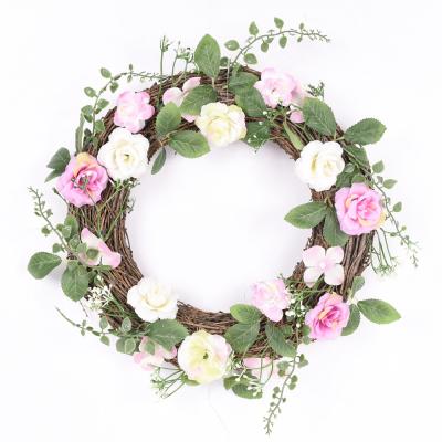 China Easter Indoor Outdoor Item Easter Spring Krans Twig Hit Amazon Decoration Door Hanging Wreath for sale