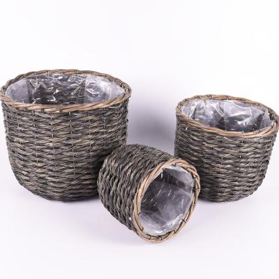 China Home Eco-friendly Decorative Bulk Willow Plant Supply Plant Garden Pots Planter Indoor Rustic Flower Pot for sale