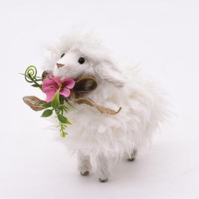 China Handmade Country Style Sheep Goat Standing Animal Decoration from Christamas Home Decoration BSCI Supplier for sale