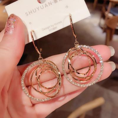 China Popular Charming Elegant Brand Designer Jewelry Stud Circle Earrings For Women Jewelry for sale