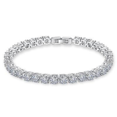 China 2022 CLASSIC Women Luxury Jewelry Classic Design AAA+ Around 0.5 Carat Cubic Zircon Diamond Tennis Bracelet for sale