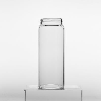 China High Quality Glass Food Jar Cork 180ml 250ml And 500ml Wide Mouth Short Glass Jars With Lids for sale