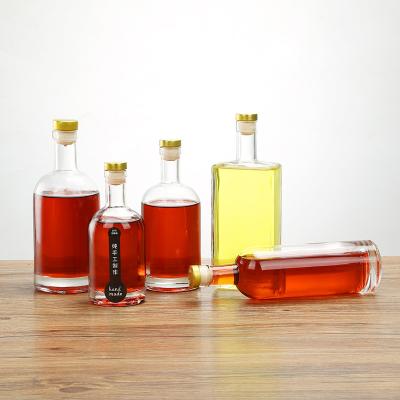 China Creative Wine Bottle Transparent Empty Bottle 375ml 500ml Foreign Wine Bottle for sale