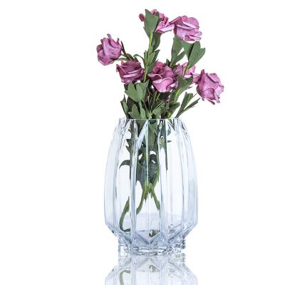 China Wholesale Minimalist Colored Glass Vase Recycled Glass Vase Artistic Glass Vase for sale