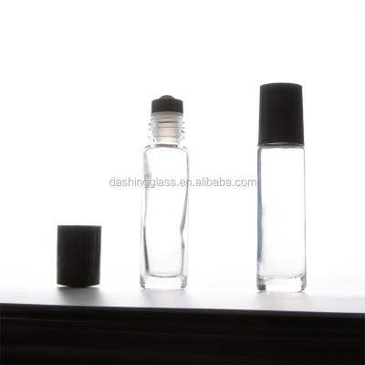 China Custom Personal Care Perfume 10ml Thick Crystal Roller Bottles Essential Oil Glass Bottle for sale