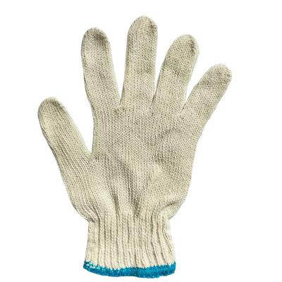 China Wholesale High Quality White Work Light Machine Knitted Natural Cotton Gauze Gloves Wear Resistant Insurance Protective Gloves 500g for sale