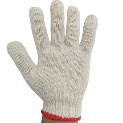 China 700g 7 Gauge Wear Resistant Wholesale White Work Gloves Cotton Gauze Soft Gloves For Factory Moving for sale