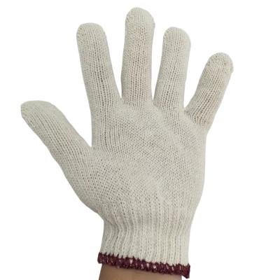 China First Class Wear Resistant Quality Needle White Work Gloves 7 Encrypted Abrasion Resistant 750g Cotton Yarn Protective Knitted Gloves for sale