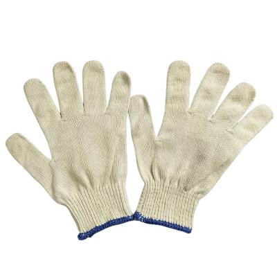 China Premium Quality 10 Needle 600g Safety Insurance Wear Resistant Work Gloves Soft And Comfortable White Cotton Gauze Gloves For Work for sale