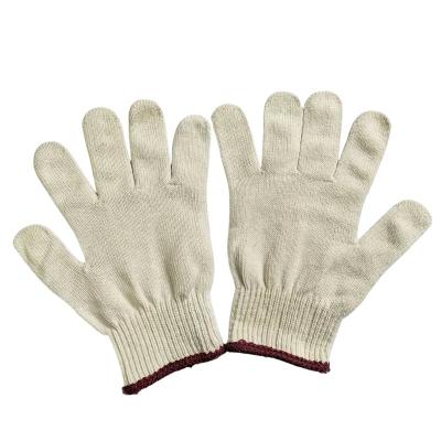 China Wholesale 700g Wear-resistant White Comfortable Protection Both Hands Work Gloves Cotton Gauze Protective Wear Resistant Gloves For Gardening for sale