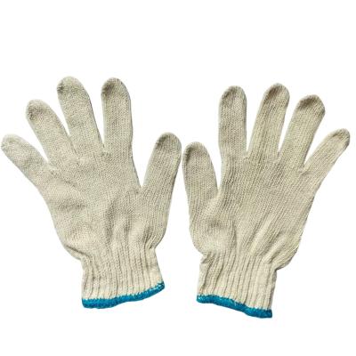 China 7 Needle Soft Non Slip White Cotton Gauze High Quality Wear Resistant Wear Resistant Gloves For Work Safety for sale