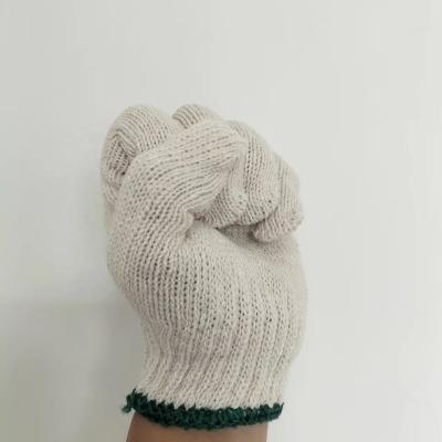 China Wholesale Green Wear Resistant Balanced 7 Needle 650g Work Gloves With Abrasion Resistant Soft Protective Cotton Knitted Gloves For Cargo Hand for sale