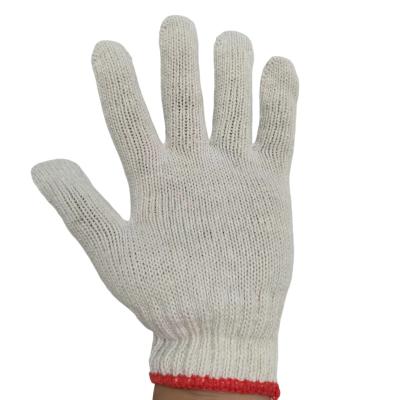 China Wholesale Price Gloves 800g Safety Work Wear Resistant White Thick Cotton Protective Non Disposable Gloves For Site Construction Repair for sale