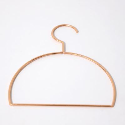 China Special Clothing Store Eco-Friendly Display Mounted Gold Color Metal Tie Hanger Semicircular Scarf Hanger Towel Hanger for sale