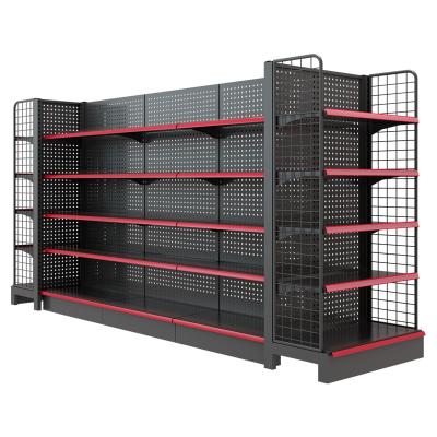 China Single Sided Heavy Duty Supermarket Shelf Supermarket Gondola Racking for sale