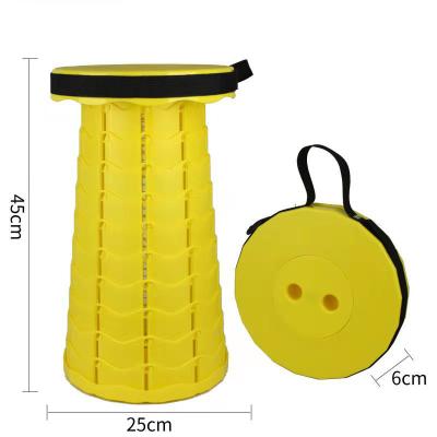 China Contemporary Outdoor Plastic Retractable Folding Fishing Stool Portable Camping Chair Small Folding Telescopic Stool for sale