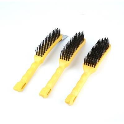 China Cleaning Machine 7 Inch 3Pc 2 Row 20 Holes Pure Copper Works Stainless Steel Wire Brush for sale