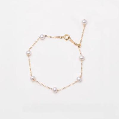 China CLASSIC Wholesale Natural Pearl Anklet, Gold Plated Pearl-Anklet-Chain, Customized Designs Available for sale