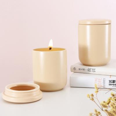 China Dried Flower Decorated Luxury Custom Glass Jar Candles Eco Friendly Scented Candle for sale