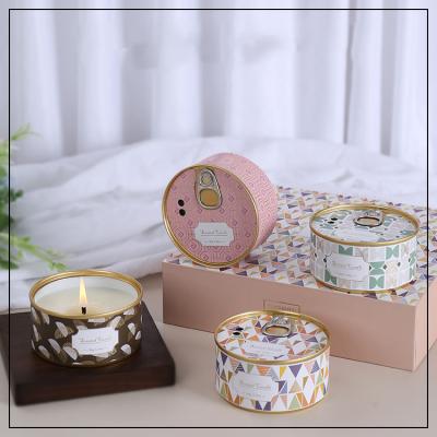 China 2021 Birthdays Crystal Stone Natural Soy Wax Luxury Custom Home Decoration Scented Tin Candle for sale