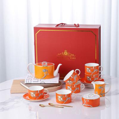 China PITO Porcelain Coffee Tea Sugar Container Set Luxury Modern Stocked Gift Box for sale