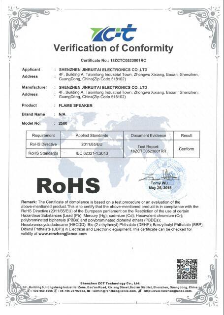 RoHS - Shenzhen Jinruitai Electronics Co., Ltd.