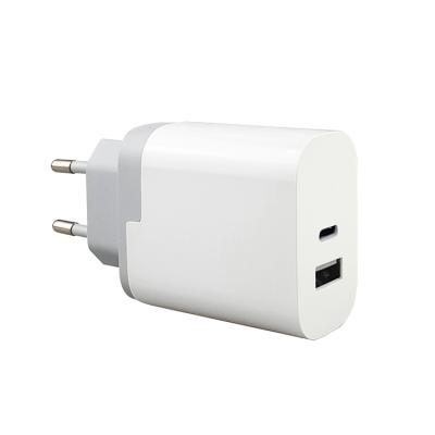 China 2021 Newest 18w Popular Palladium Charger PD 18w And Qc3.0 Dual Usb Power Adapter Travel Wall Charger For Apple for sale