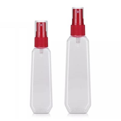 China PET Empty Plastic Cosmetic Sprayer Bottle Waterproof Mist Treatment Empty Bottle With Sprayer Cap Pump Bottles for sale